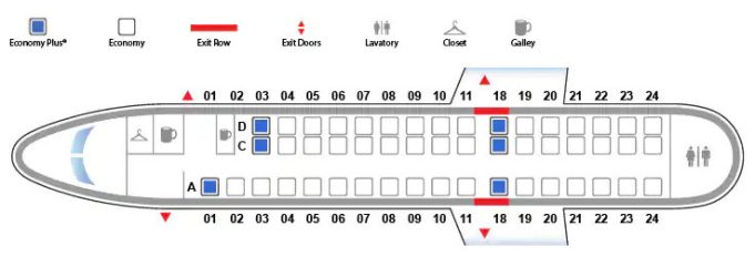 Embraer RJ145 United Seat Map - Airportix