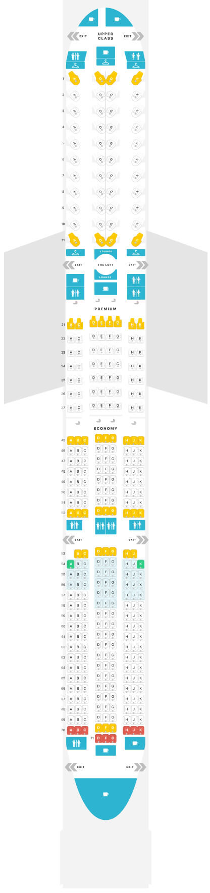 A350 Airbus 1000 Virgin Atlantic Seat Map