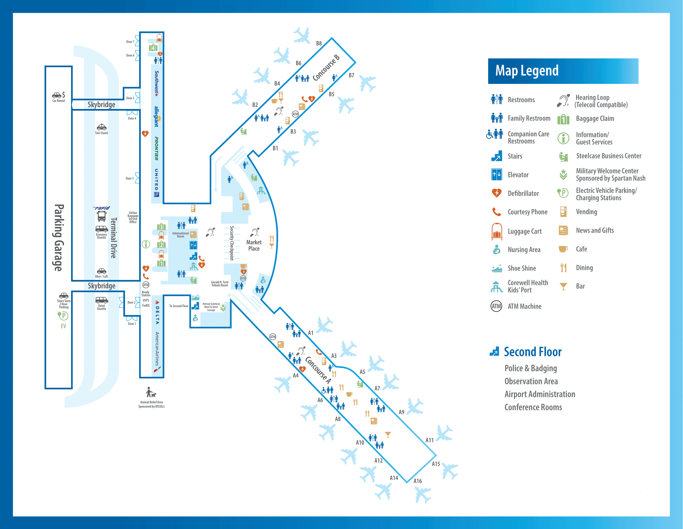 grr departures terminal map